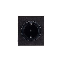 Розетка STRONG 1-ая с/з с/у, со шторками и крышкой 16А антрацит KRANZ | код KR-78-0702-5 | KRANZ