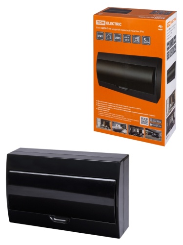 Бокс ЩРН-П-18 модулей навесной пластик IP41, Антрацит TDM | код SQ0901-0905 | TDM Бокс ЩРН-П-18 модулей навесной пластик IP41, Антрацит TDM | код SQ0901-0905 | TDM