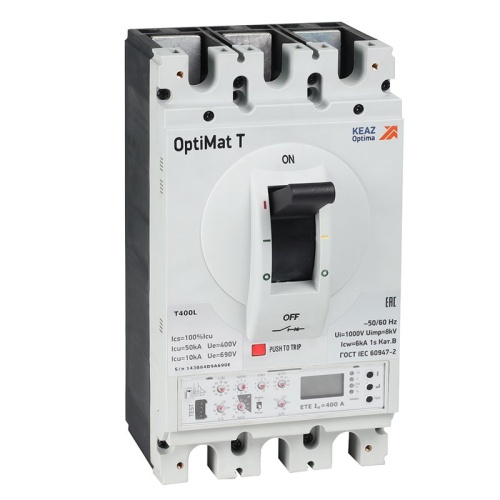 Выключатель автоматический OptiMat T630V ETE 630A 4P | код 356751 | КЭАЗ