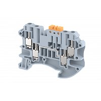 Клемма проходная винтовая 4 мм2, на 4 подключения, красная TQKFT4-2X2-RED | код 1203060002 | Elmex