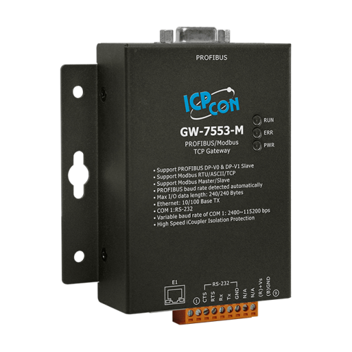 GW-7553-M CR PROFIBUS/Modbus TCP Gateway (RoHS) (Metal casing) | код 00-06115973 | ICP DAS