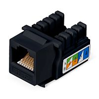 Cabeus KJ-RJ45-Cat.5e-90-BK Вставка Keystone Jack RJ-45, категория 5e, заделка тип 110, черная | код 9482c | Cabeus