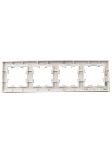 BRITE Рамка 4-мест. РУ-4-2-Бр стекло розовый матовый IEK | код BR-M42-G-31-K14 | IEK фото 3