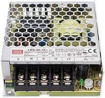 Источник питания AC-DC, 36Вт, вход 85…264В AC, 47…63Гц / 120…370 В DC, выход 15В/2.4A, рег. вых ±10% , изоляция 3750В AC, в кожухе 99х82х30мм, -30…+70С | код LRS-35-15 | MeanWell