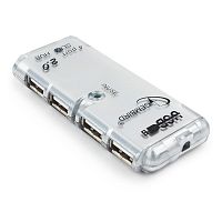 Концентратор USB 2.0 Gembird UHB-C244, 4 порта, питание, блистер | код UHB-C244 | Gembird