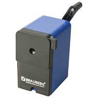Точилка механическая BRAUBERG RoboBlue, металлический механизм, чёрный/синий, 222515 | код 222515 | BRAUBERG