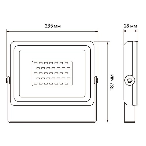 Прожектор светодиодный ДО-30w RGB IP65 черный корпус | код 5016408 | JazzWay фото 7