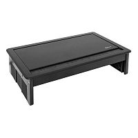 Встраиваемый настольный розеточный блок выдвижной, 8 модулей, черный, C-Line | код cl-vnbv-8-b | EKF