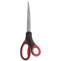 Ножницы BRAUBERG Office, 210 мм, прорезиненные ручки, красно-черные, 2-х сторонняя заточка, блистер, 231566 | код 231566 | BRAUBERG