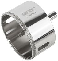 Коронка кольцевая по керамограниту камню и кафелю алмазная с центровочным сверлом 73х70мм FIT 16227