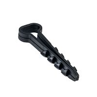 Дюбель-хомут (5х10 мм) для плоского кабеля черный (100 шт,) PROxima | код plc-cd1-5x10b | EKF