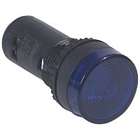 Моноблочная сигнальная лампа ∅ 22,3 - Osmoz - для комплектации - с подсветкой - для ламп с цоколем BA9S - IP 66 - синий | код 024103 | Legrand