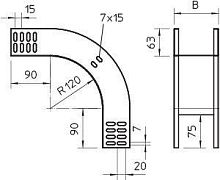Вертикальный угол 90 град. внешний 60x150 | код 7007059 | OBO Bettermann
