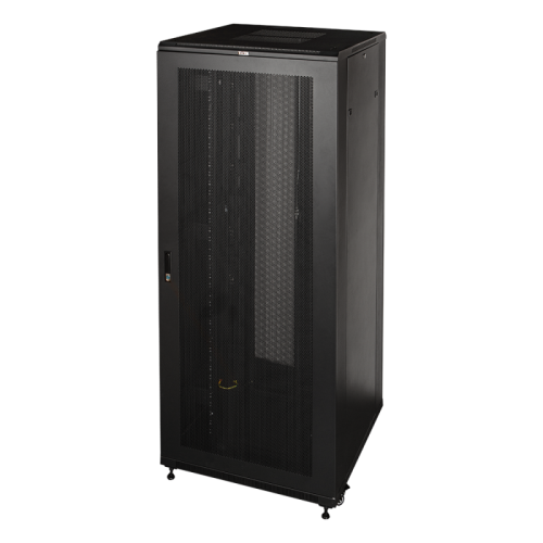 Шкаф 19 Business, 47U 800x1200, черный, передняя дв. перфорир., задняя дв. распашная перфорир. | код TWT-CBB-47U-8x12-P1 | TWT