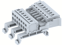 Разъем на 7 полюсов штепсельного типа, монтаж на DIN-рейку TS 35, шаг 5,08 мм DPSC5.08WF-7W(G) | код 2302030700 | Elmex