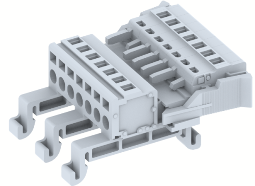 Разъем на 7 полюсов штепсельного типа, монтаж на DIN-рейку TS 35, шаг 5,08 мм DPSC5.08WF-7W(G) | код 2302030700 | Elmex
