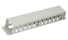 Cabeus JB07-2U-GY Кабельный органайзер 19 2U с крышкой, металлический, цвет серый (RAL7035) | код 7770c | Cabeus