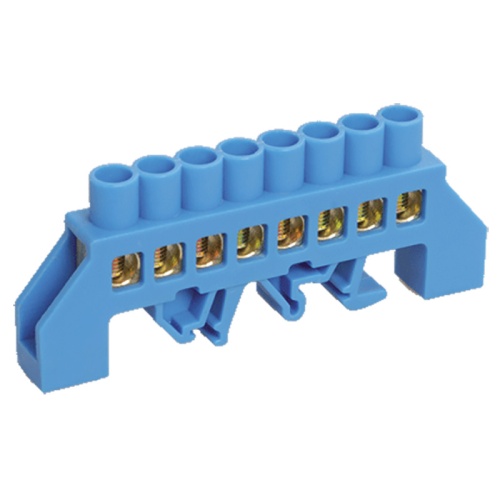 Шина N нулевая в комбинированном синем изоляторе на DIN-рейку 8x12 мм 8 групп REXANT | код 11-2314 | REXANT Шина N нулевая в комбинированном синем изоляторе на DIN-рейку 8x12 мм 8 групп REXANT | код 11-2314 | REXANT