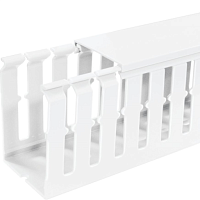 Безгалогеновый кабельный канал HF 60x60 SG2N, серебристый, с узкими пазами, ширина: 60 мм, высота: 60 мм, длина: 2000 мм | код 11706685 | СТЭЗ