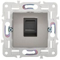 SKANDY Розетка компьютерная RJ45 кат.5E SK-K01N никель IEK | код SK-K10-1-K50 | IEK