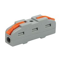 Клемма СМК 222-421 проходная 1 полюс (0,08-4 мм кв), серая (50 шт./уп.) REXANT | код 07-5240 | REXANT