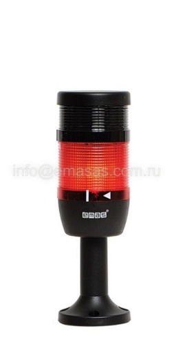 Сигнальная колонна 70 мм, красная, 220 В, стробоскоп FLESH, зуммер. | код IK71F220ZM01 | EMAS