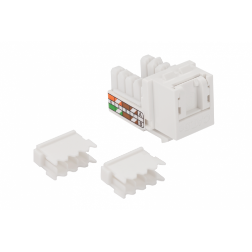 Модуль Keystone, RJ45, кат.5E, UTP, 90 градусов, со встроенной шторкой, белый | код LAN-OK45U5E/90P-WH | LANMASTER Модуль Keystone, RJ45, кат.5E, UTP, 90 градусов, со встроенной шторкой, белый | код LAN-OK45U5E/90P-WH | LANMASTER