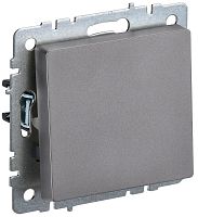 BRITE Выключатель 1-клавишный 10А ВС10-1-0-БрС сталь | код BR-V10-0-10-K46 | IEK