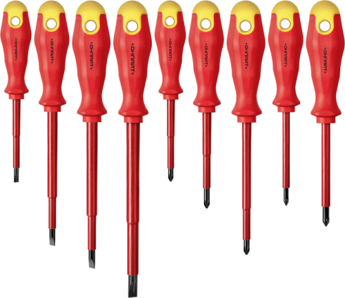 Набор отверток диэлектрических OHT-Otd01-H9 (9шт) ОНЛАЙТ 90561