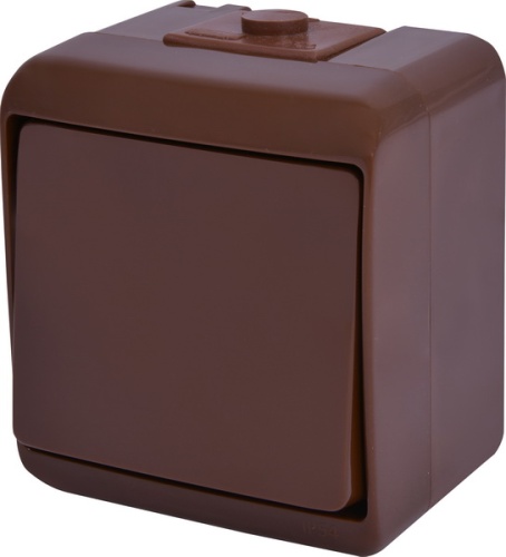 Выключатель 1-клавишный (коричневый) (IP54) VHE-1-KR | код 004668040 | ETI