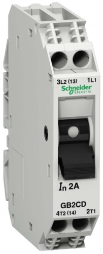 Автоматический выключатель с комбинированным расцепителем 1 полюс 2А | код GB2CD07 | Schneider Electric 