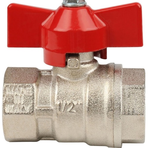 Кран шаровой стандартнопроходной 1/2' ВВ ручка бабочка (SVB-0012-000015) | код RG008S1SOB3VNK | STOUT