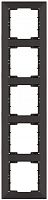 Candela - Рамка 5 постов, к механизмам серии 21, вертикальный монтаж, черный мат | код 2125-800-2584 | Mutlusan