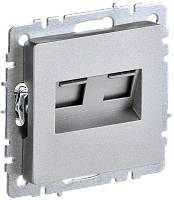 BRITE Роз. комп. 2-ая RJ45 кат.6 РК11-2-БрА алюм. IEK | код BR-K20-2-K47 | IEK