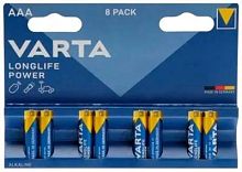 Батарея Varta Longlife power High Energy Alkaline LR03 AAA (8шт) блистер | код 1900506 | VARTA