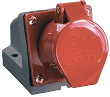 Розетка стационарная 3Р+РЕ 32А 380В IP44 | код. PSR12-032-4 | IEK