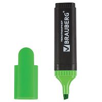 Текстмаркер BRAUBERG Contract, ЗЕЛЕНЫЙ, классический, скошенный наконечник, 1-5 мм, 150390 | код 150390 | BRAUBERG