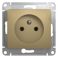 Розетка GLOSSA, скрытый монтаж, титан | код. GSL000441 | Schneider Electric