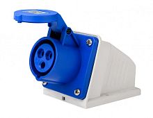 Розетка стац. 2Р+РЕ 32А 220В IP44 РС-103 | код 26191DEK | DEKraft