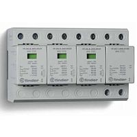 Устройство защиты от импульсных перенапряжений УЗИП тип 1+2 (3 варистор/искровый разрядник + 1 искровый разрядник), (255В АС) | код 7P048255S012 | FINDER