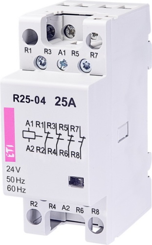 Контактор R 25-04 24V AC 25A (AC1) | код 002462351 | ETI Контактор R 25-04 24V AC 25A (AC1) | код 002462351 | ETI