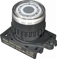 Головка кнопки S2PRU-P3W, белая 28мм с самовозвратом под подсветку, монтажное отверстие 22/25мм, без принта | код A8026-A5550001426 | РЕЛЕ И АВТОМАТИКА