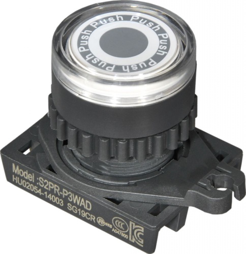 Головка кнопки S2PRU-P3W, белая 28мм с самовозвратом под подсветку, монтажное отверстие 22/25мм, без принта | код A8026-A5550001426 | РЕЛЕ И АВТОМАТИКА Головка кнопки S2PRU-P3W, белая 28мм с самовозвратом под подсветку, монтажное отверстие 22/25мм, без принта | код A8026-A5550001426 | РЕЛЕ И АВТОМАТИКА