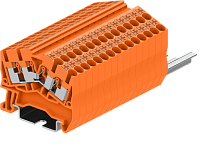 TPS2.5-4-OG Клемма TP 2-2 проходная угловая, сеч.2.5мм2, оранж., шт | код TPS2.5-4-OG | SUPU