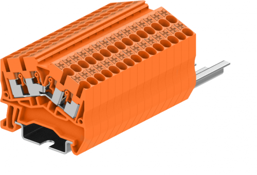 TPS2.5-4-OG Клемма TP 2-2 проходная угловая, сеч.2.5мм2, оранж., шт | код TPS2.5-4-OG | SUPU