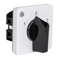 Переключатель BS 25 51 U, 1P, 25A, тип 1-0-2 (60°), 1NO на 1_2, на дверь, фронт IP40 | код EAC602370 | Rade Koncar