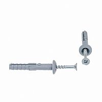 Дюбель-гвоздь KRANZ грибовидный бортик, полипропилен 6х40, пакет (100 шт./уп.) | код KR-02-3621-001| KRANZ