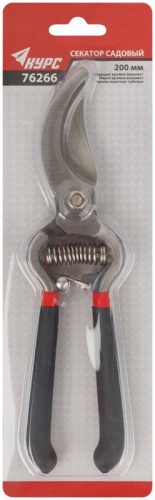 Секатор садовый, режущие кромки внахлест, цельнокованый, ПВХ покрытие ручек 200 мм | код 76266 | FIT фото 3