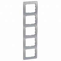 Рамка 5 постов GALEA LIFE, вертикальная, алюминий | код. 771309 | Legrand
