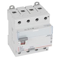 Выключатель дифференциальный (УЗО) DX3-ID 4п 25А 500мА тип A | код. 411789 | Legrand